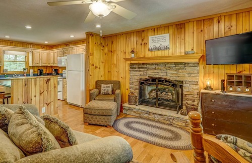 Hiawassee Cabin | Remote dog-friendly cabin w/ private hot tub, mountain views, and gas fireplace