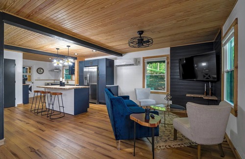 Burnsville Ski Chalet | Renovated chalet just a walk down the hill to downtown Burnsville! Pet Friendly