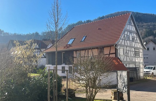 Nothweiler House | Renovated half-timbered house, Nothweiler house, old barn, traditional and modern