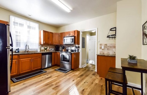 Peoplestown House | Renovated Home with Front Porch, Back Deck, Pool Table, Desk, PetFriendly