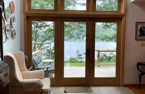 Northville House | Right on the Water, Spectacular Lakefront Home with Private Dock-Boat & Swim