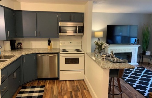 Green Bay Apartment | Ritchie’s Titletown Executive Suites: The Cattail Cabin