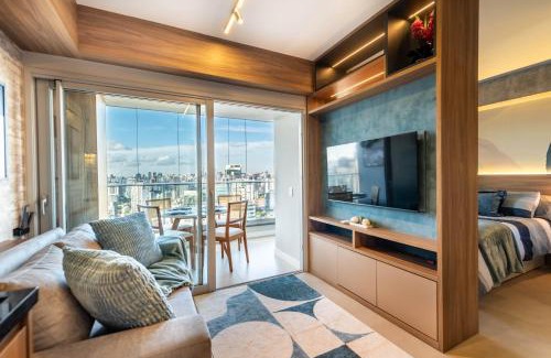 Butanta Apartment | River One completo e moderno - Vista Panorâmica, Metrô 500m e Faria Lima 7min - Piscina, Estacionamento - Okaeri Home