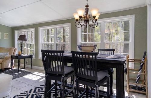Chimney Rock House | River Rock Haven with Fireplace Pet Friendly
