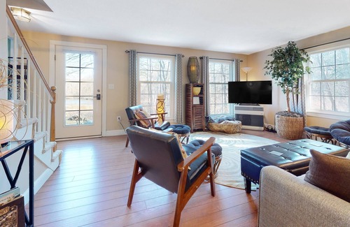Kennebunk House | Riverfront, dog-friendly home with hot tub, kayaks, canoe, 2 firepits & dock