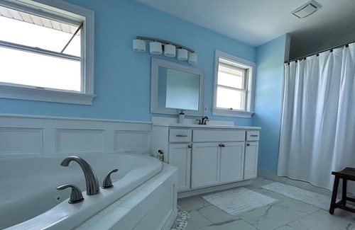 Calverton House | Riverhead Heated Pool Oasis near Lavender Fields, Splish Splash and Tanger Mall