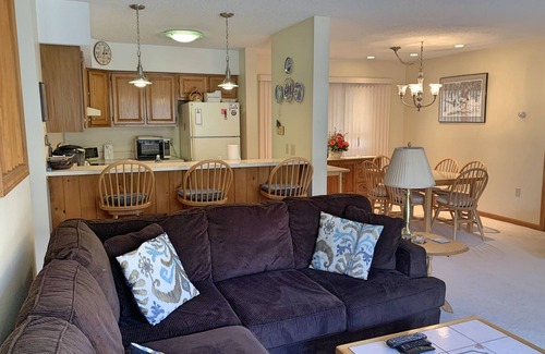 Lincoln Condo | Riverside, AC, deck, view, pool, swimming hole, tennis.