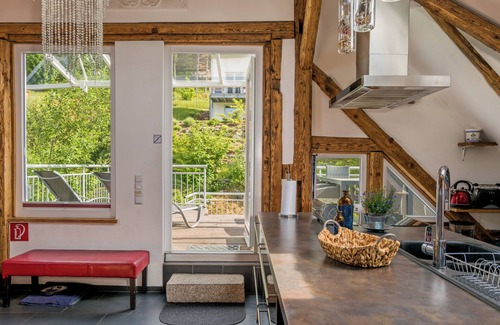 Schonach im Schwarzwald Apartment | Romantic maisonette apartment with sauna, fireplace, campfire and large garden