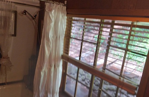 Redwood City Cabin | Rooms/tents in quaint original log cabin nestled in the Redwood trees on creek.
