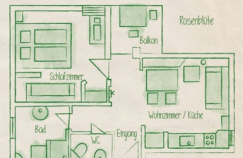 Graefenberg Apartment | Rosenblüte - Genusshof Pingold