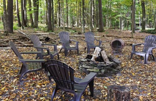 Hamlin Ski Chalet | Rustic Cabin at Poconos +Ski, 2 king beds, Pit
