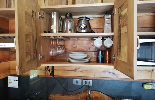 Pucon Cabin | Rustic cabins Pucón Pellín, rustic style, fully equipped.