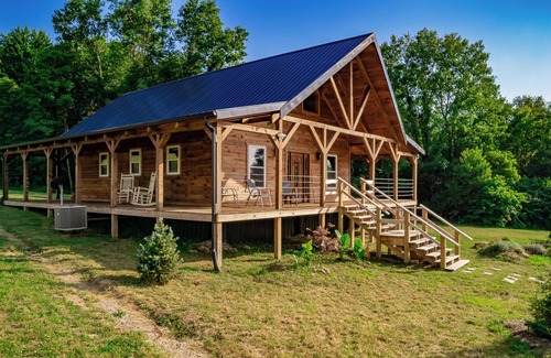 Hamden Cabin | Rustic Comfort at Puritan Ridge, 3 bed 2 bath cabin on 180 stunning acres!