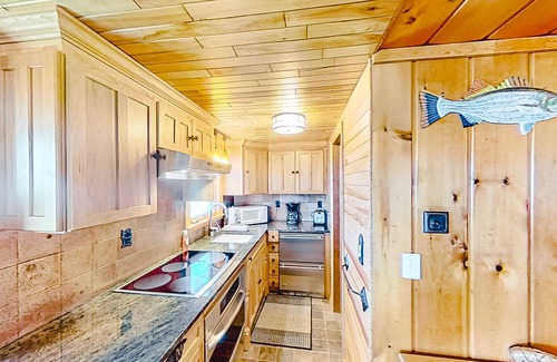 Lake Township House | Rustic getaway on Crystal Lake w/firepit, guest house & private dock