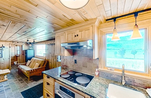 Lake Township House | Rustic getaway on Crystal Lake w/firepit, guest house & private dock