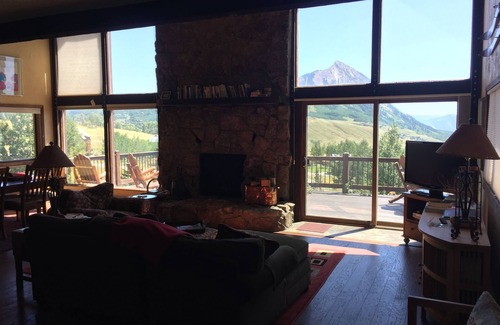 Crested Butte House | Rustic mountain home with stunning mountain views from the large deck!