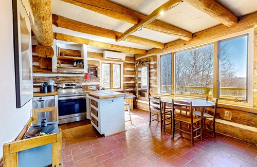 Littleton House | Rustic mountain-view cabin with private deck & fireplaces