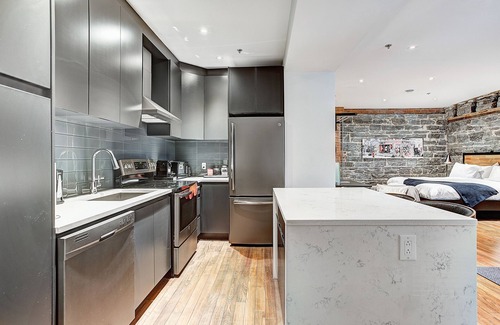 International District House | Rustic New Loft w/King Bed + cozy park Old Mtl