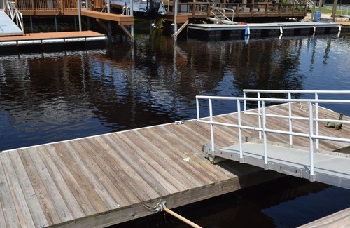 Keaton Beach RV Rental | RV lot on main canal at Keaton Beach Florida.