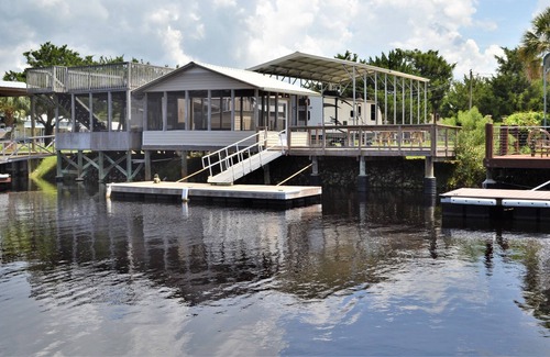 Keaton Beach RV Rental | RV lot on main canal at Keaton Beach Florida.
