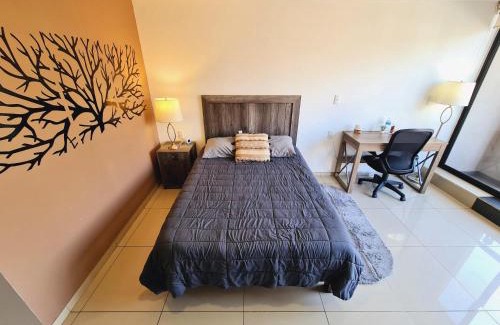 Ciudad Lopez Mateos Apartment | S02 SUITE para 1 A 2 PAX Premium Suite Frente al TEC CEM con Cocineta WiFi Balcón Parking Terraza
