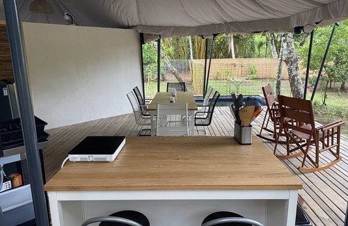 Savegre Ski Chalet | Safari tent on the beach. Near Manuel Antonio, nature, beach and plunge pool