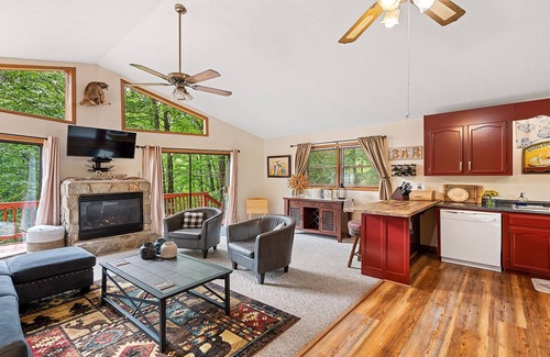 Maggie Valley Cabin | Safe Haven - Hot Tub, Views, Family Friendly Retreat