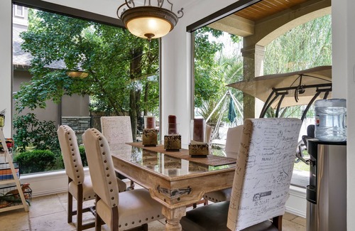 Panther Creek House | Sail to Hughes Landing, Waterway, or Pavilion. Heated Pool, Jacuzzi, & Cinema