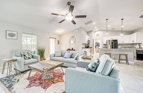 North Port House | Saltwater Pool & Game Room: Gulf Coast Retreat