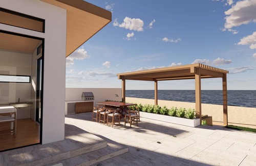 Farmer's Hill Villa | Sandcliffe Villa, - New 6,000 SQFT. Villa, Close to airport & Town w/enclosed poolside kitchen!