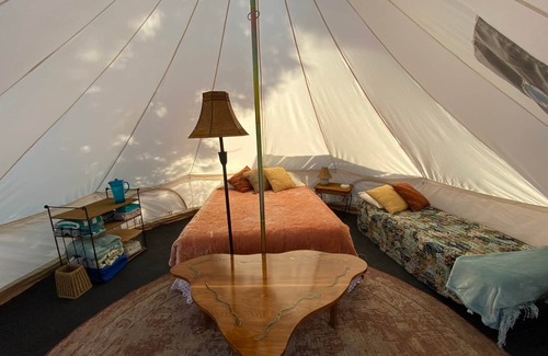 Sandpoint RV Rental | Sandpoint's Boho bell tent on Lake Pend Oreille