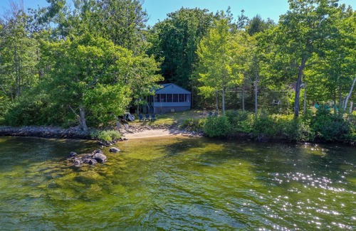 Standish Cottage | SANDY BEACH! Northeast shore of Frye Island