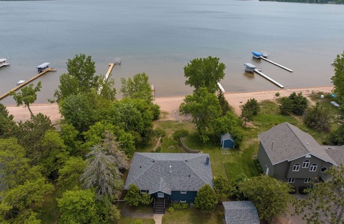 Shell Lake Cabin | Sandy Shore Lodge- beautiful, private sand beach awaits!