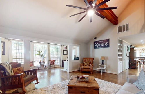 Valley Mills House | Scenic 30-acre retreat with pool, hot tub, batting cage, Ping-Pong, & basketball