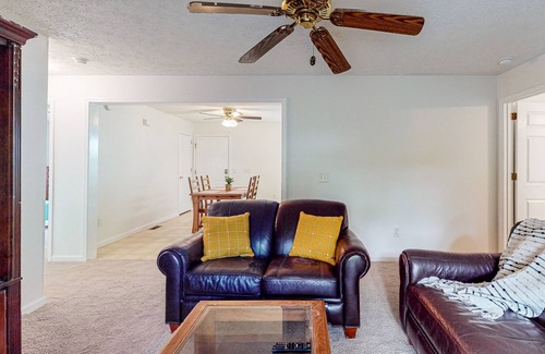 Mountain Springs House | Scenic dog-friendly escape with enclosed yard, fireplace, board games, W/D, & AC