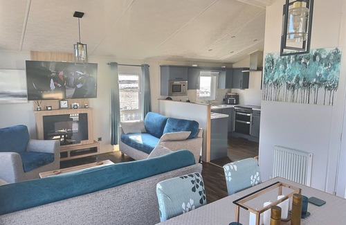 Porthcawl Cabin | Sea Front 2 Bedroom Lodge (Honeysuckle 95) at Trecco Bay Holiday Park, Porthcawl