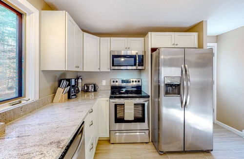 Sweden House | Secluded, dog-friendly home near pond with private hot tub, huge deck, & firepit