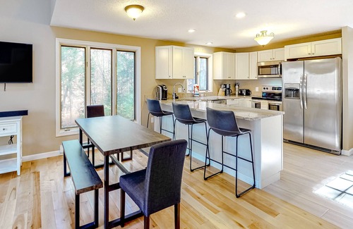 Sweden House | Secluded, dog-friendly home near pond with private hot tub, huge deck, & firepit