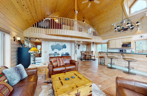 Florissant House | Secluded home on 5 acres with great mountain views, decks, wood stove & W/D