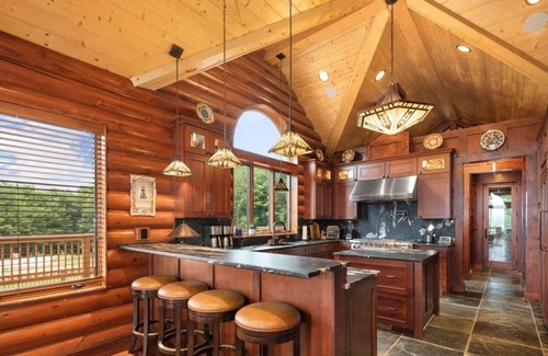 Kewadin House | Secluded Luxury Lodge Overlooking Torch Lake with Hot Tub, Elevator on Hilltop!