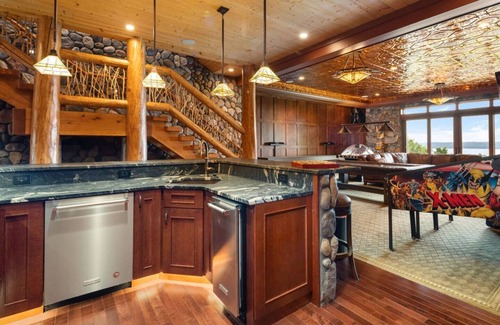 Kewadin House | Secluded Luxury Lodge Overlooking Torch Lake with Hot Tub, Elevator on Hilltop!