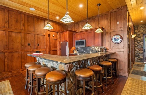 Kewadin House | Secluded Luxury Lodge Overlooking Torch Lake with Hot Tub, Elevator on Hilltop!