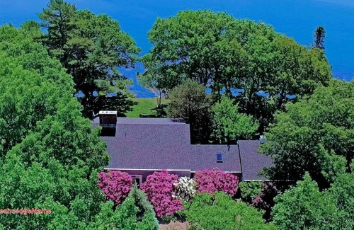 Hulls Cove House | Secluded luxury oceanfront home in Bar Harbor with views of Acadia National Park