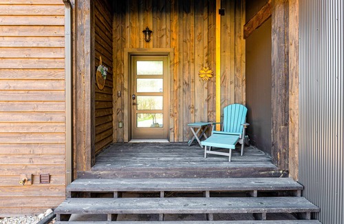 Sturgis House | Secluded mountain home with private hot tub, firepit, private W/D & central AC