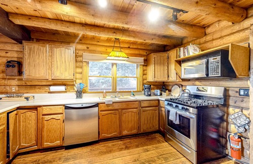 Pine Cove Cabin | Secluded mtn-view cabin with deck,hot tub, grill, wood stove - dog-friendly
