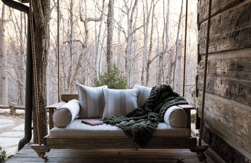 Hot Springs Cabin | Secluded Nature Retreat: Views, 5 Miles Pvt. Hiking Trails, Waterfall & Tree Net