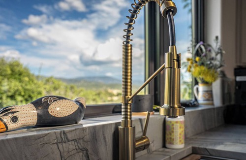Santa Fe House | Secluded Retreat, Patio with Fire Pit