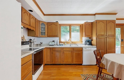 Orland House | Secluded waterfront home with private dock, outdoor dining, firepit, WiFi & W/D