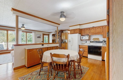 Orland House | Secluded waterfront home with private dock, outdoor dining, firepit, WiFi & W/D
