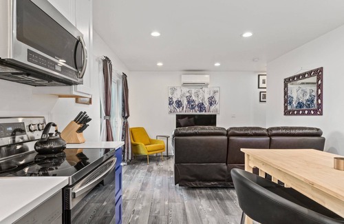 Sellwood-Moreland House | Sellwood Retreat, New Construction, Open Patio w/Deck, BBQ and Fire-Table, Walk to Parks and Food